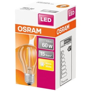 Ampoule led standard claire filament 7w60 e27 chaud - OSRAM
