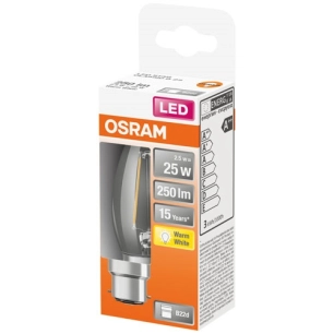 Led flamme clair filament 2.5w b22 chaud boite 1 - OSRAM