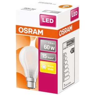 Ampoule led standard verre depoli 7W60 B22 chaud - OSRAM
