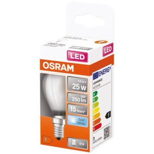 Led sphérique verre dépoli 2.5w e14 froid bte 1 - OSRAM