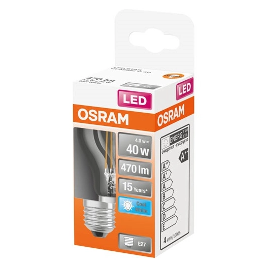 Led sphérique clair filament 4w e27 froid bte 1 - OSRAM