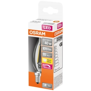 Led flamme cdv coup de vent fil variable dim. 4.5w e14 chau - OSRAM