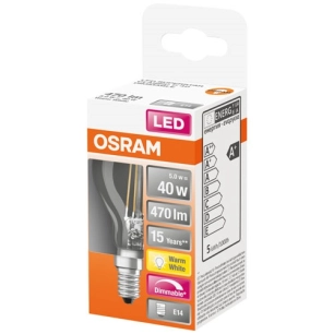 Led sphérique clair filament variable 4.5w e14 chaud bte 1 - OSRAM