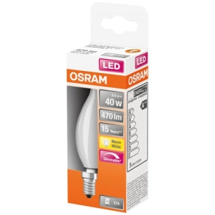 Led flamme coup de vent verre dep variable 45w e14 bte 1 - OSRAM