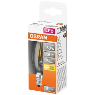 Led flamme clair filament 6.5w e14 chaud bte 1 - OSRAM