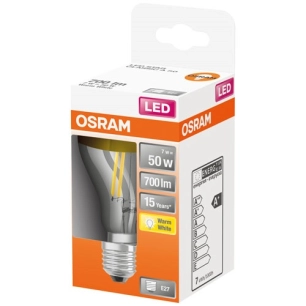 Led standard clair filament mirror or 7w e27 chaud boite de - OSRAM