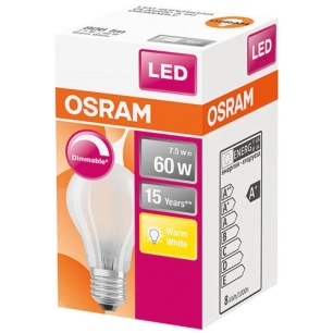 Amp. led std v. dépoli variable 75w60 e27 chaud - OSRAM