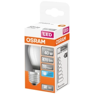 Led sphérique verre dépoli 4w e27 froid bte 1 - OSRAM