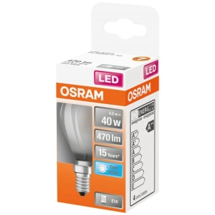Led sphérique verre dépoli 4w e14 froid bte 1 - OSRAM