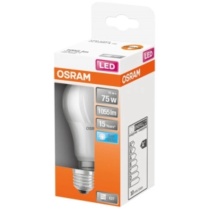 Led standard dépolie avec radiateur 10w e27 froid bte 1 - OSRAM