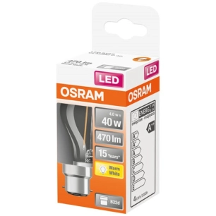 Led sphérique clair filament 4w b22 chaud boite 1 - OSRAM