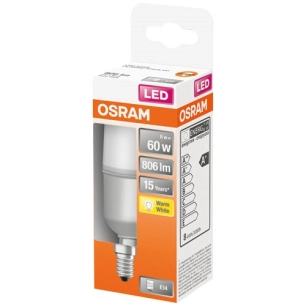 Led stick dépoli avec radiateur 8w e14 chaud boite 1 - OSRAM