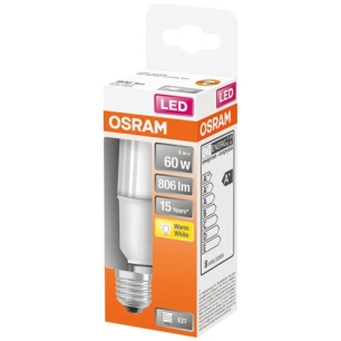 Led stick dépoli avec radiateur 8w e27 chaud boite 1 - OSRAM
