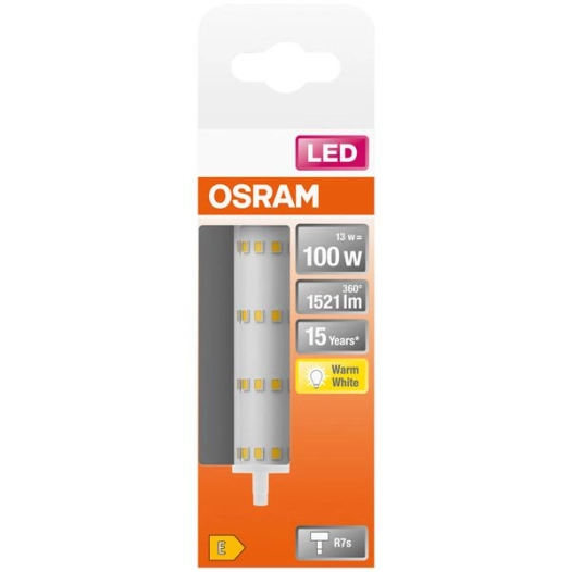 Led crayon 118mm 15w r7s 1521lm 2700K chaud boite de 1 - OSRAM