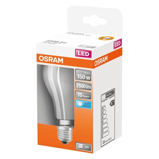 Led standard verre dépoli 16w e27 froid bte 1 - OSRAM
