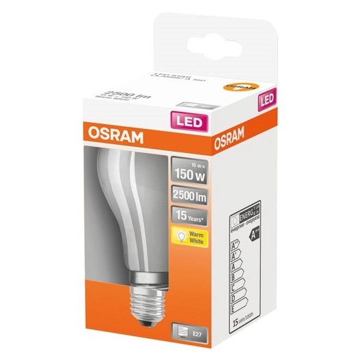 Led standard verre dépoli 16w e27 chaud bte 1 - OSRAM