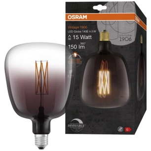 1906 globe 140mm clair fil var smoke 4.5w e27 chaud - OSRAM