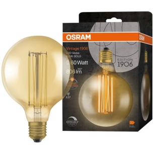 1906 globe 125mm clair fil fin or 8.8w e27 chaud - OSRAM