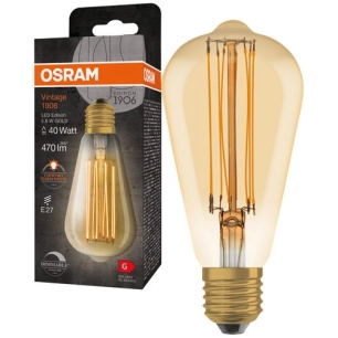 LED 1906 edison clair fil.dim or 5.8w e27 chaud - OSRAM