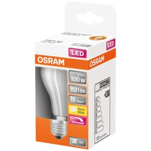 Led standard verre dépoli variable 12w e27 chaud boite 1 - OSRAM