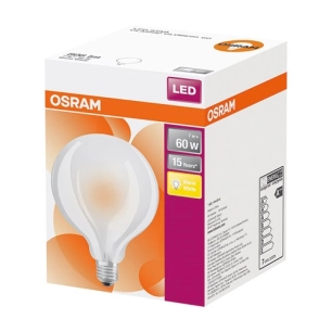 LED globe 95mm verre dépoli 7W 60W E27 806LM chaud - OSRAM