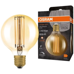 1906 globe 80mm clair fil d'or 8.8w e27 chaud - OSRAM