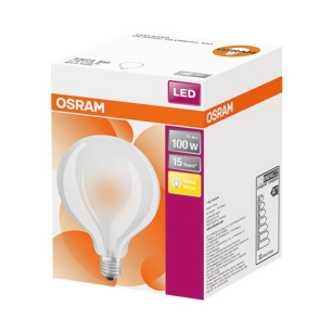 LED globe 95mm verre dépoli 11W 100W E27 806LM chaud - OSRAM