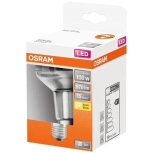 Spot r80 led verre clair 9.1w e27 chaud bte 1 - OSRAM