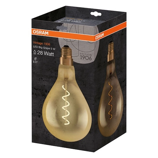 Amp.led standard 160mm édition 1906 claire filament or 5W2 - OSRAM