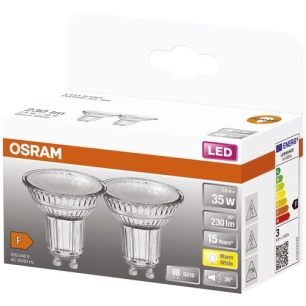Spot par16 led50 verre 4.3w gu10 chaud boite de 2 - OSRAM
