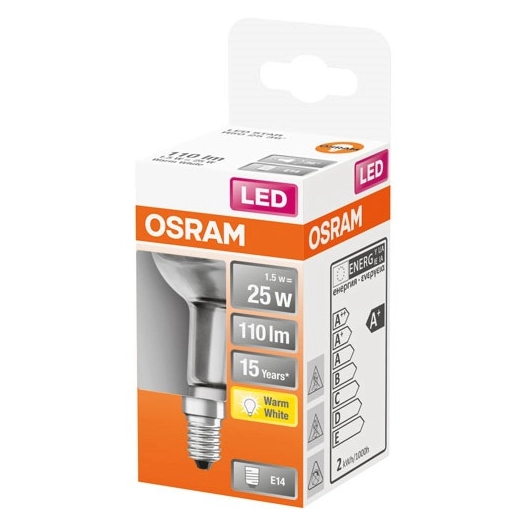 Spot r50 led verre clair 1.5w e14 chaud bte 1 - OSRAM