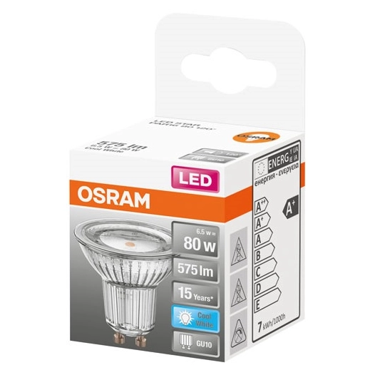 Spot par16 led 120 verre 6.9w gu10 froid boite 1 - OSRAM