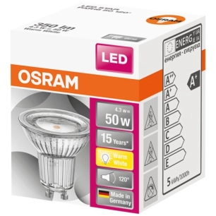 Spot par16 led 120 verre 4.3w gu10 chaud boite 1 - OSRAM