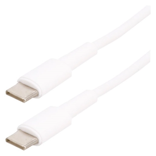 Cordon USB 2.0 - C M/M - 3A - blanc - 1 m - ERARD