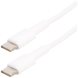 Cordon USB 2.0 - C M/M - 3A - blanc - 1 m - ERARD