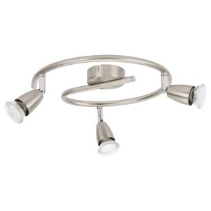 Luminaire spot LED spirale GU10 3x42W acier brossé. - PROLIGHT