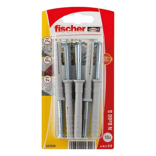 CHEVILLE CLOU N 8X60 S/12 K NV - FISCHER