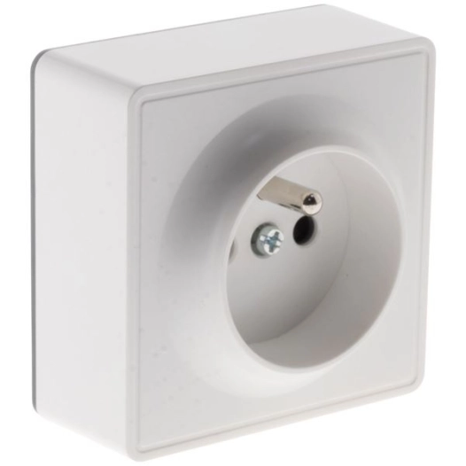 Prise 2pt 16a saillie vulco blanc - ZENITECH