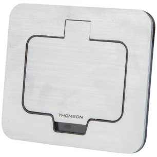 Prise rectangulaire 16A 2p + t IP55 alu brossé - THOMSON