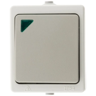 Inter v/vt étanche à témoin ip54 s/film - HBF