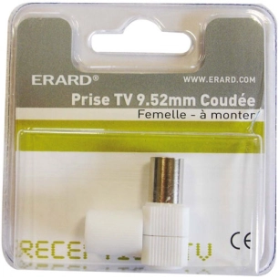 PRISE TV 9,52mm COUDÉE à 90° - Femelle - A MONTER - ERARD