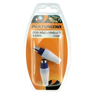 6 Fiche mâle + femelle TV 9.52mm - EVOE