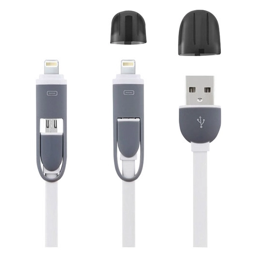 Cordon alimentation smartphone micro USB adapt. Iphone 1M - ELECTRALINE