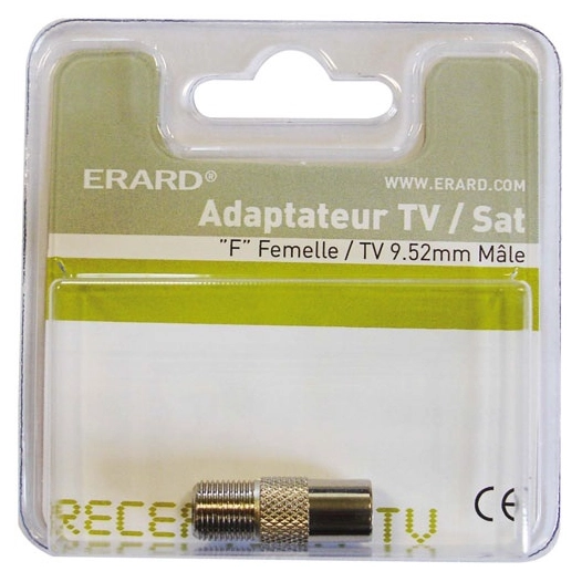 6 ADAPTATEUR F Femelle / TV 9,52mm Mâle - ERARD