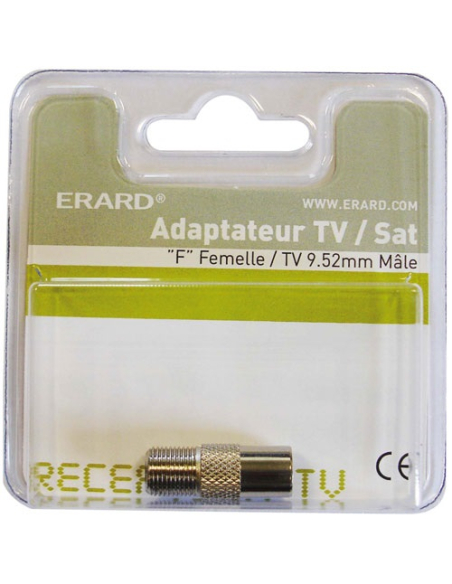 6 ADAPTATEUR F Femelle / TV 9,52mm Mâle - ERARD