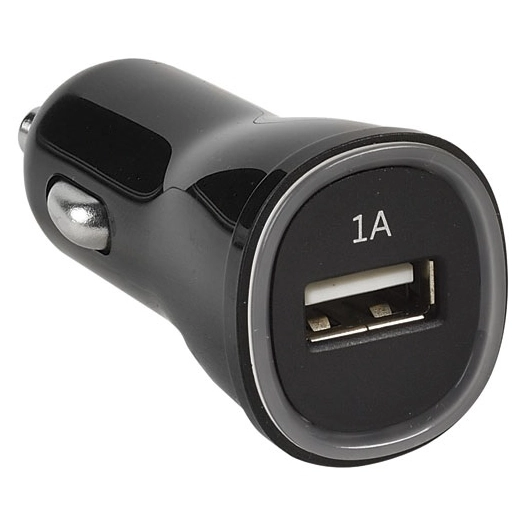 CHARGEUR USB sur Allume-cigare - 5V1A - Noir - ERARD