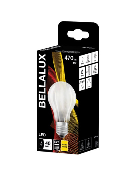 6 Bellalux led dépoli standard e27 4w chaud - BELLALUX