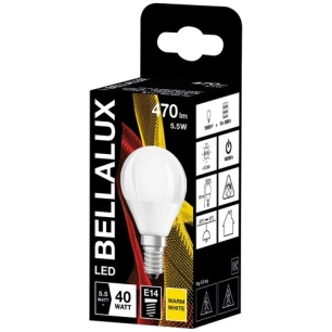 6 Bellalux led dépoli sphere e14 5.5w chaud 470lm - BELLALUX