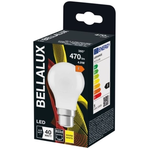 6 Bellalux led dépoli standard b22 4.9w chaud 470lm - BELLALUX