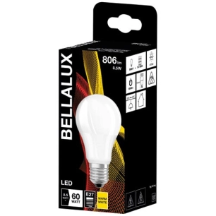 6 Bellalux led dépoli standard e27 8.5w chaud - BELLALUX